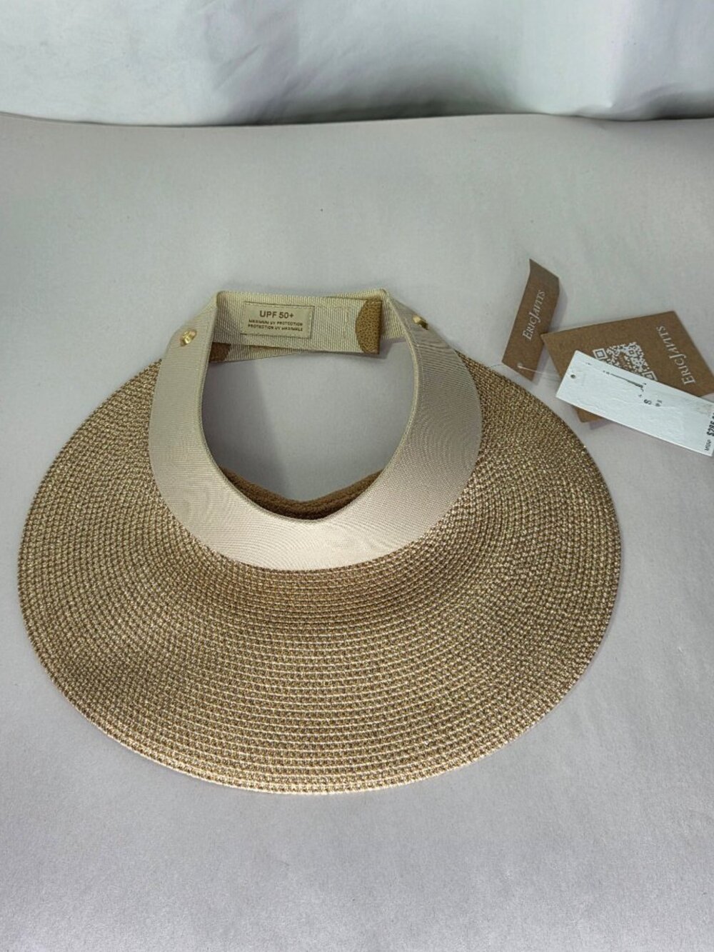 Eric Javits Squishee Champ II Visor UPF 50+ - Gold/Sand, Adjustable - Picture 1 of 9